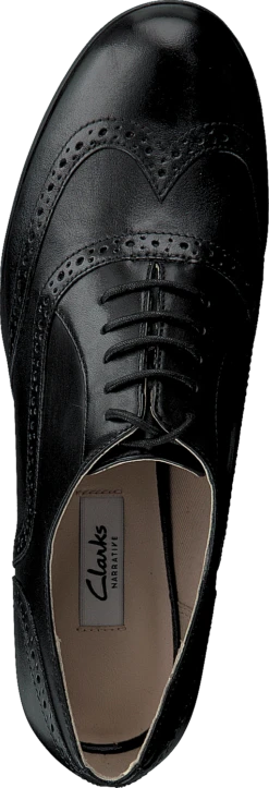 Clarks Hamble Oak Black Leather -Duffy kauppa 03425 00 5