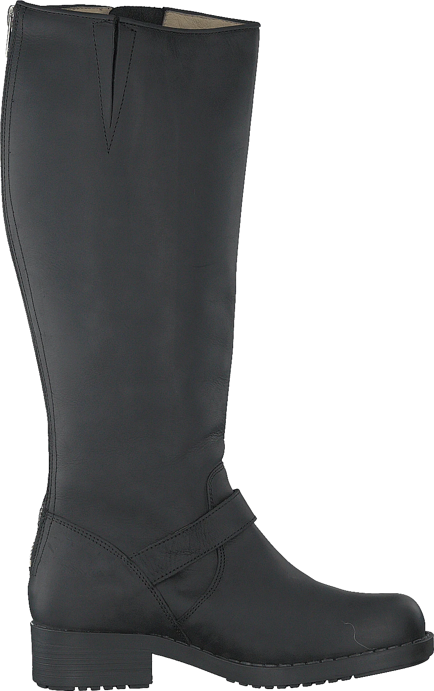 High Zip Back Black Shiny Silver 2 High Zip Back Black Shiny Silver - Image 2