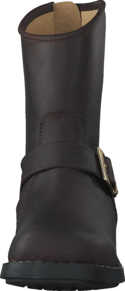 Low Boot Zip Back Brown/Shiny Gold -Duffy kauppa 49754 02 3