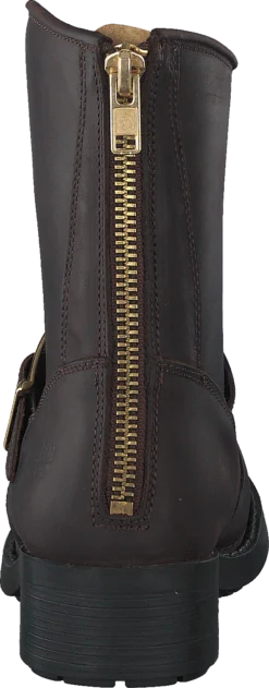 Low Boot Zip Back Brown/Shiny Gold -Duffy kauppa 49754 02 4