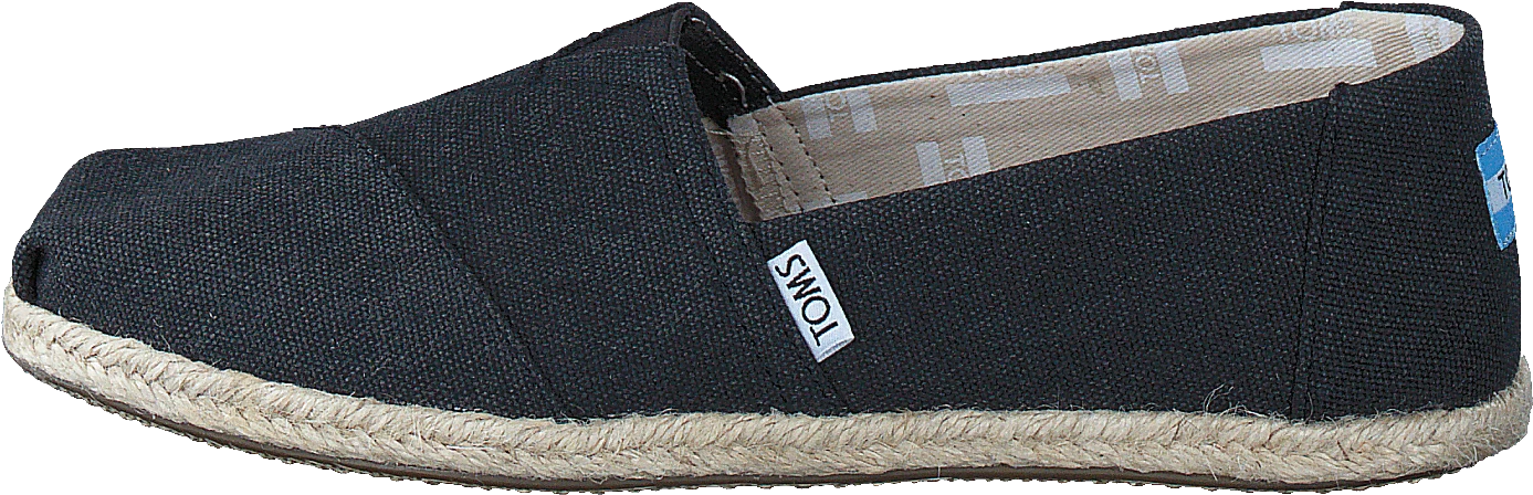 Toms Seasonal Classics Black Washed Canvas Rope Sole 1 Toms Seasonal Classics Black Washed Canvas Rope Sole