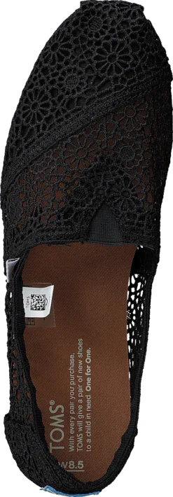 Toms Women's Classic Alpargata Moroccan Crochet Black -Duffy kauppa 55316 01 5