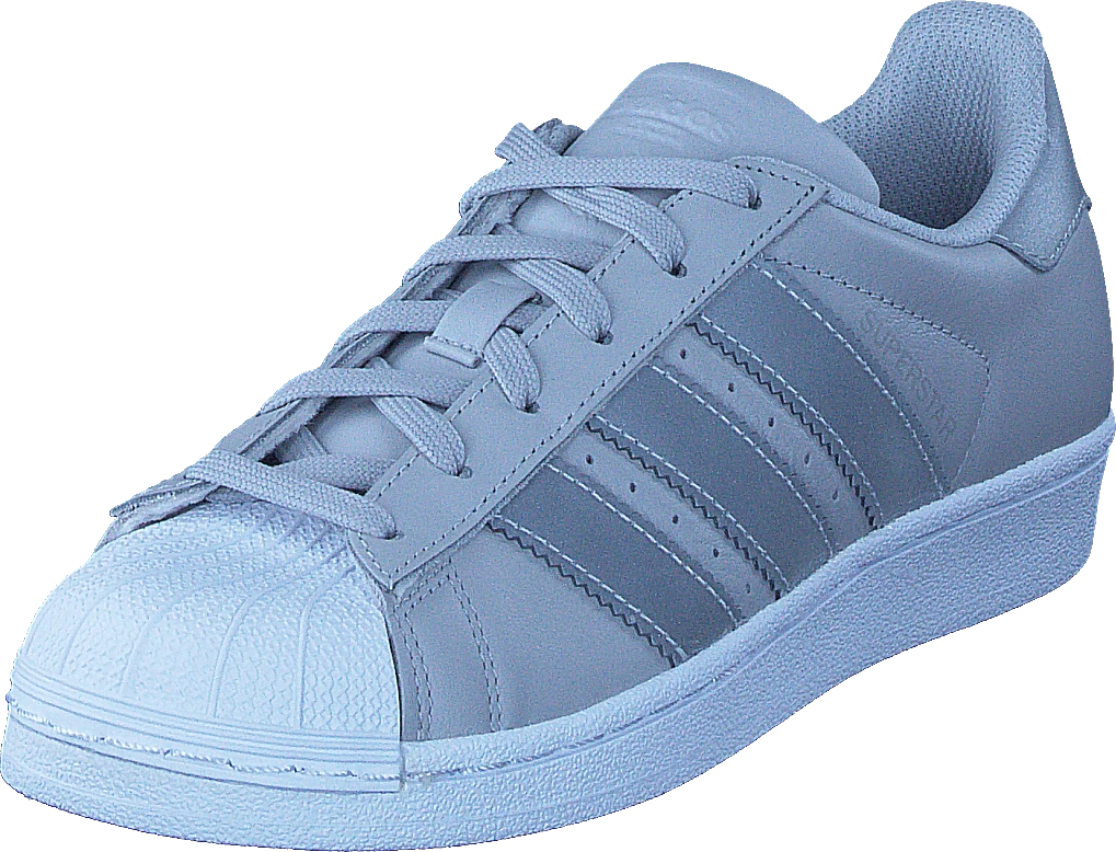 Adidas Originals Superstar J Lgh Solid Grey/Silver Met/Wht 3 Adidas Originals Superstar J Lgh Solid Grey/Silver Met/Wht - Image 3