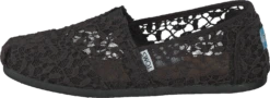 Toms Alpargata Black Lace Leaves