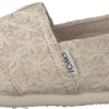 Toms Alpargata Youth Natural Daisy Metallic