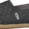 Toms Alpargata Black Dot Chambray Rope Sole