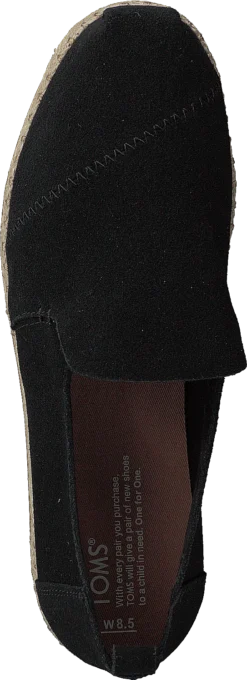 Toms Deconstructed Alpargata Rope Black Suede -Duffy kauppa 60063 72 5