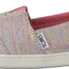 Toms Alpargata Youth Pink Multi Twill Glimmer