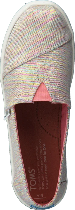 Toms Alpargata Youth Pink Multi Twill Glimmer -Duffy kauppa 60064 02 5