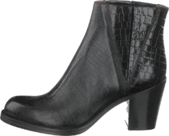 Luisa High Croco Black