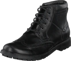 Clarks Curington Rise Blk Smooth Lea -Duffy kauppa 60111 42 2