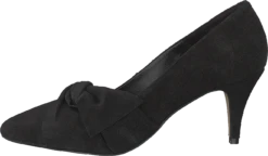 Bianco Zita Suede Bow Pump 101 - Black 1