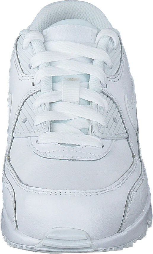 Nike Boys' Air Max 90 Leather Little Kids White/white 4 Nike Boys' Air Max 90 Leather Little Kids White/white - Image 4