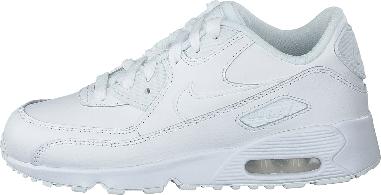 Nike Boys' Air Max 90 Leather Little Kids White/white 1 Nike Boys' Air Max 90 Leather Little Kids White/white