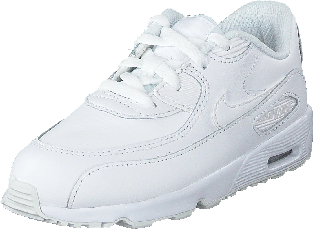 Nike Boys' Air Max 90 Leather (td) White/white 3 Nike Boys' Air Max 90 Leather (td) White/white - Image 3