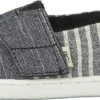 Toms Black Cabana Stripe Grey