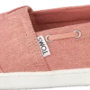 Toms Coral Pink Shimmer Canvas Coral