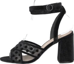 Bianco Cali Velour Dots Sandal 104 - Black 4