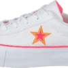 Converse One Star Platform White / Racer Pink / Orange
