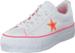 Converse One Star Platform White / Racer Pink / Orange -Duffy kauppa 60169 20 2