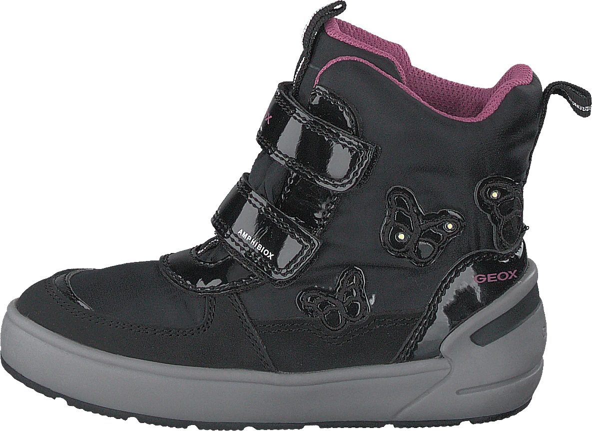 Geox J Sleigh Girl B Abx Black/fuchsia 1 Geox J Sleigh Girl B Abx Black/fuchsia