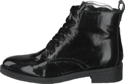 Bianco Biatine Patent Laced Up Boot Black