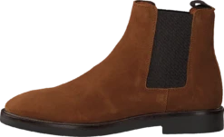 Bianco Biachain Leather Chelsea Cognac