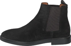 Bianco Biachain Leather Chelsea Black