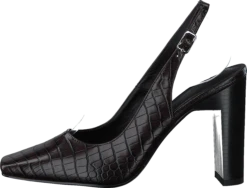 NA-KD Snake Squared Pumps Brown Reptile