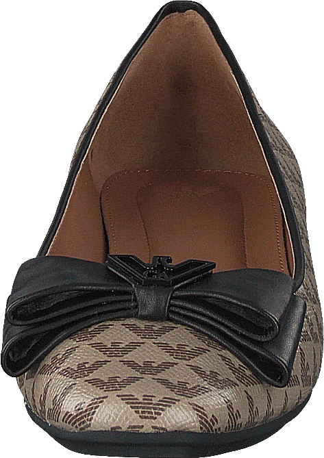 Emporio Armani Ballet Flat R552 Ecru/d.brown+black 4 Emporio Armani Ballet Flat R552 Ecru/d.brown+black - Image 4
