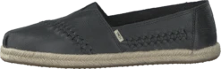 Toms Blk Leather/rope Wm Alpr Esp S Black