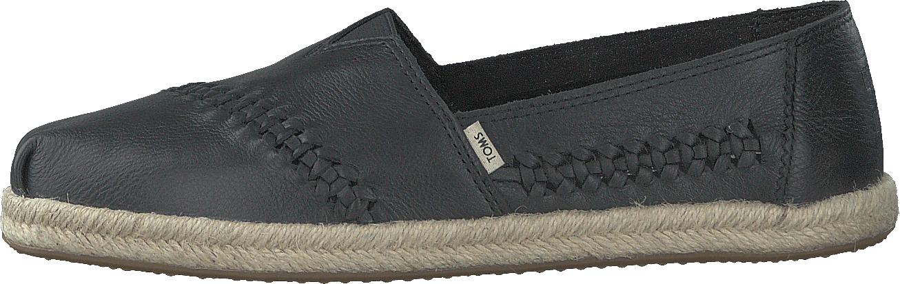Toms Blk Leather/rope Wm Alpr Esp S Black 1 Toms Blk Leather/rope Wm Alpr Esp S Black