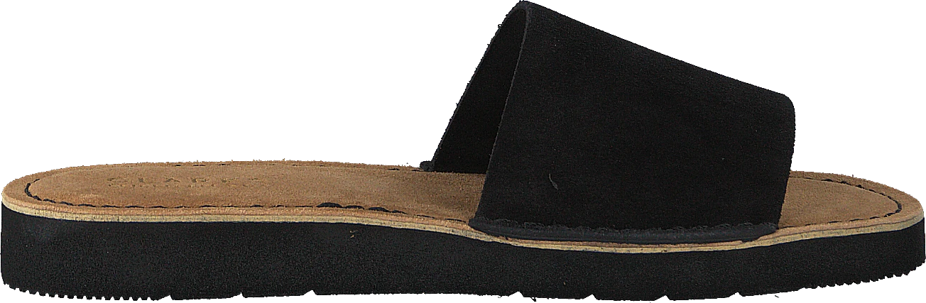Clarks Originals Lunan Slide Black Leather 2 Clarks Originals Lunan Slide Black Leather - Image 2