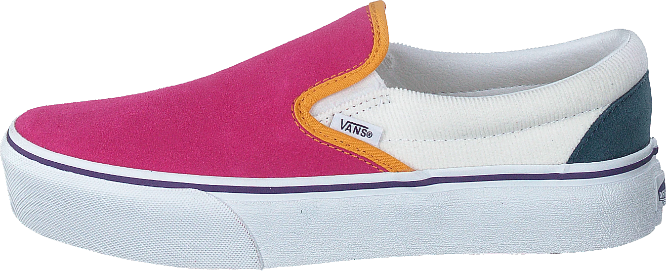 Vans Ua Classic Slip-on Platform (mini Cord) Multi/tr Wht 1 Vans Ua Classic Slip-on Platform (mini Cord) Multi/tr Wht