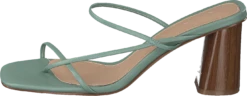 NA-KD Fine Strappy Block Heel Pastel Green