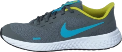 Nike Revolution 5 Gs Smoke Grey/chlorine Blue-high