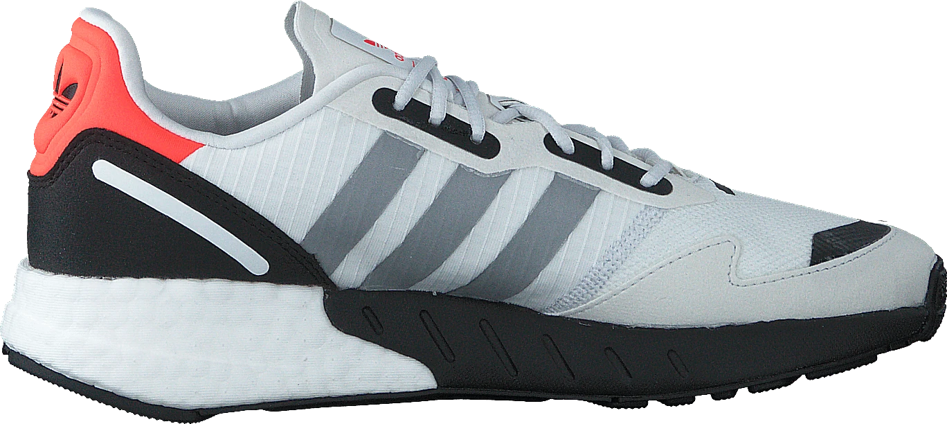 Adidas Originals Zx 1K Boost J Crystal White / Silver Metallic / Core Black 2 Adidas Originals Zx 1K Boost J Crystal White / Silver Metallic / Core Black - Image 2