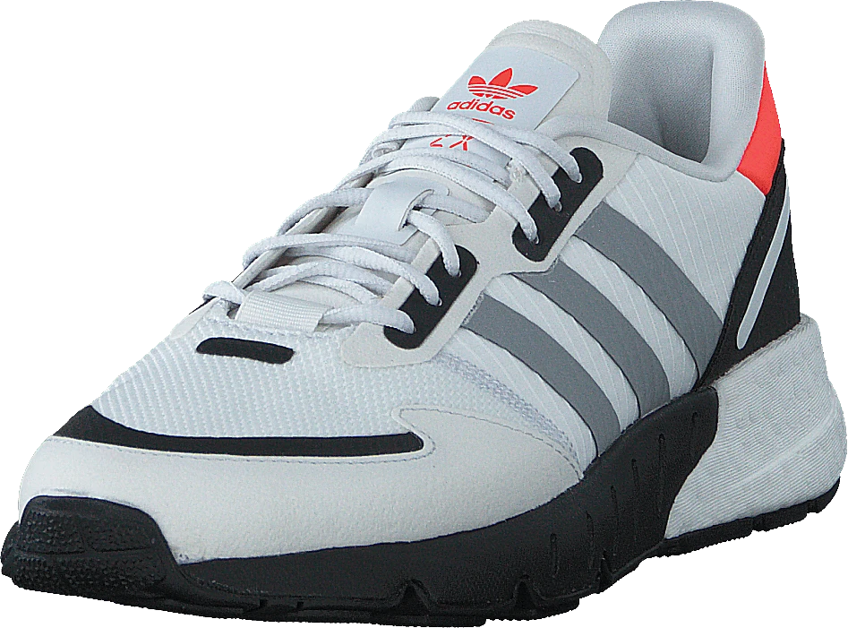 Adidas Originals Zx 1K Boost J Crystal White / Silver Metallic / Core Black 3 Adidas Originals Zx 1K Boost J Crystal White / Silver Metallic / Core Black - Image 3