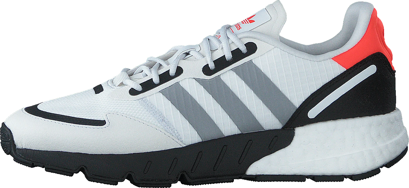 Adidas Originals Zx 1K Boost J Crystal White / Silver Metallic / Core Black 1 Adidas Originals Zx 1K Boost J Crystal White / Silver Metallic / Core Black