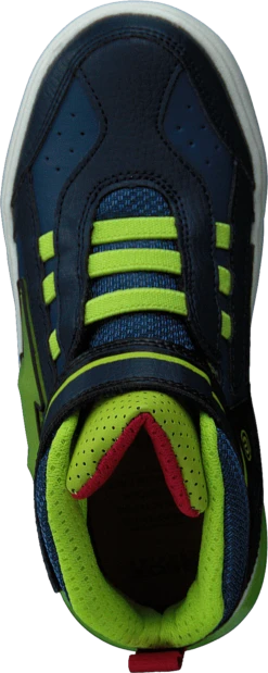 Geox J Grayjay B. B - Tum.syn+tex Navy/lime -Duffy kauppa 60467 16 5