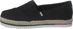 Toms Platform Rope Black Heavy Twill