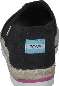 Toms Platform Rope Black Heavy Twill -Duffy kauppa 60575 44 4