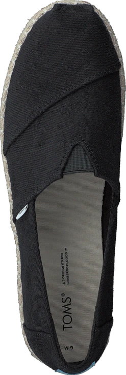 Toms Platform Rope Black Heavy Twill -Duffy kauppa 60575 44 5