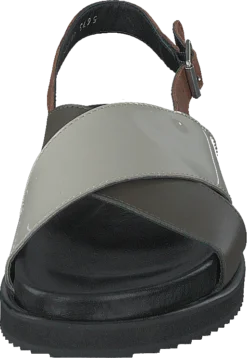 ANGULUS Footbed Sandal Black/olive/mint/cognac -Duffy kauppa 60615 53 3