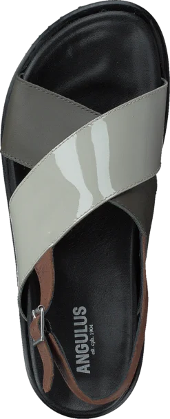 ANGULUS Footbed Sandal Black/olive/mint/cognac -Duffy kauppa 60615 53 5