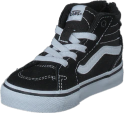 Vans Td Filmore Hi Zip (suede/canvas) Black/white -Duffy kauppa 60617 36 2