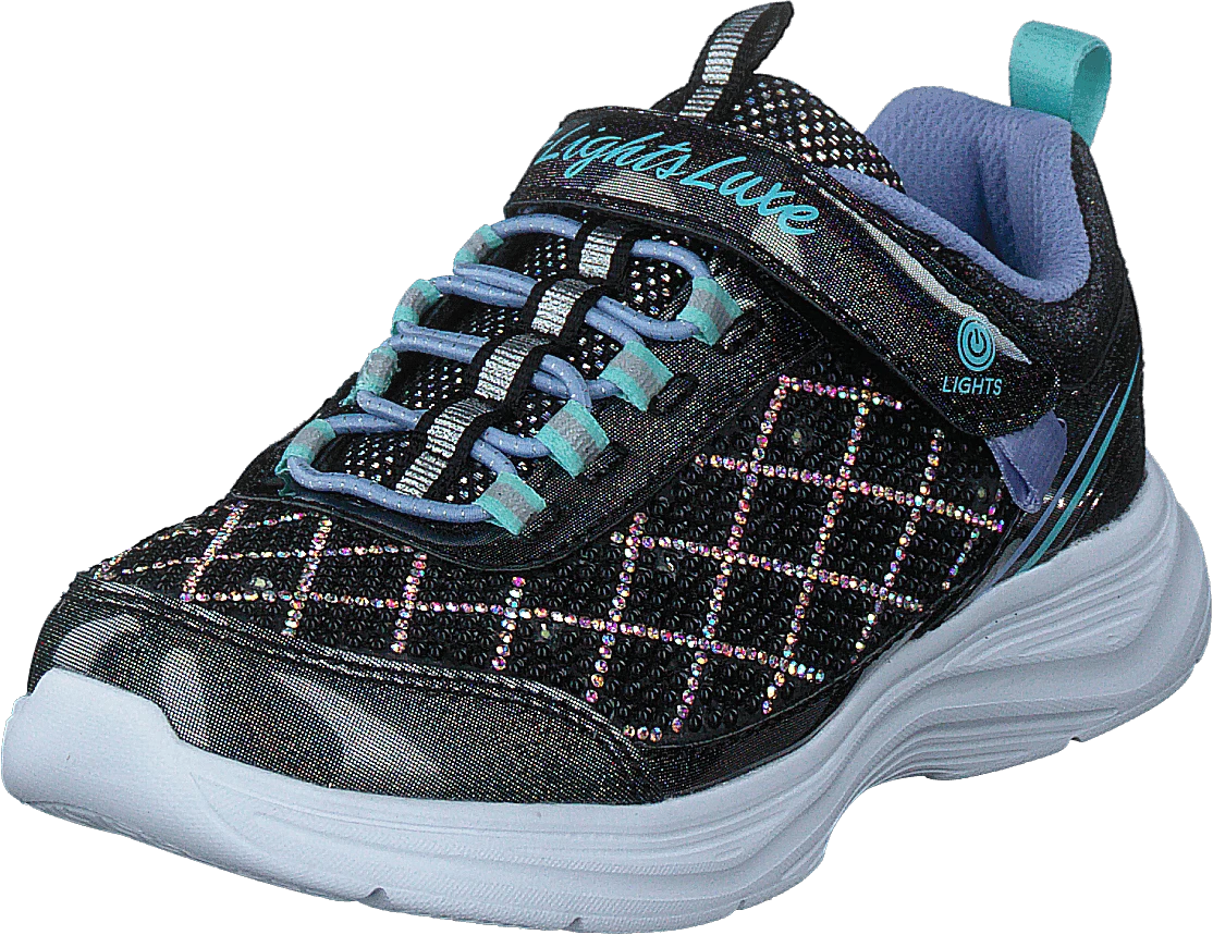 Skechers Girls S-lights Glimmer Kicks - Bklb 3 Skechers Girls S-lights Glimmer Kicks - Bklb - Image 3