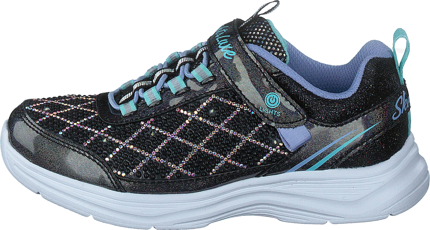 Skechers Girls S-lights Glimmer Kicks - Bklb 1 Skechers Girls S-lights Glimmer Kicks - Bklb