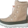 Youth Sorel Explorer Cozy Nova Sand, Stone Green