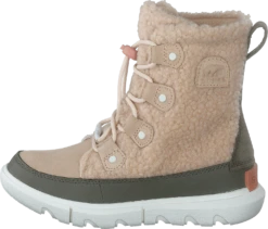Youth Sorel Explorer Cozy Nova Sand, Stone Green